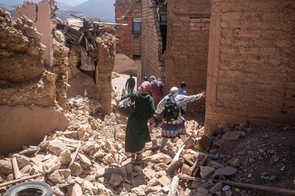 Estragos causados após um terremoto na aldeia de Moulay Brahim, perto do epicentro dos tremores, nos arredores da cidade de Marrakech, no Marrocos, neste sábado, 9 de setembro de 2023