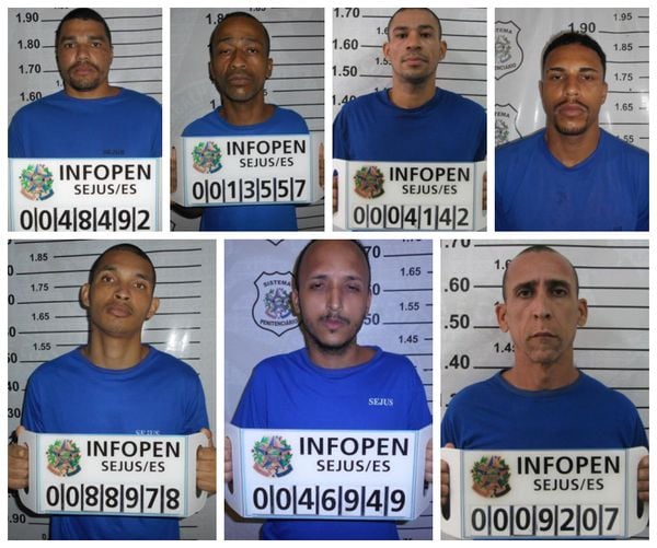 Detentos que fugiram da Penitenciária Estadual de Vila Velha 6, no Complexo Penitenciário de Xuri