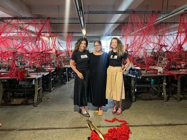 Lara Brotas, artista Adrianna EU e Flávia Dalla