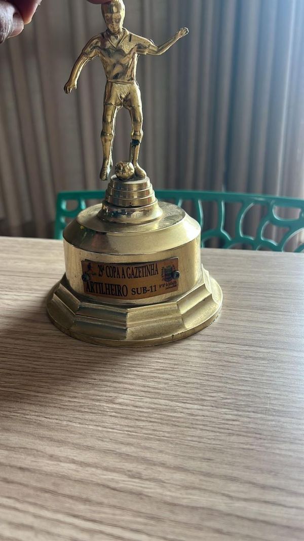 Troféu de Pedro Rocha na Copa A Gazetinha por Reprodução | Arquivo Pessoal 