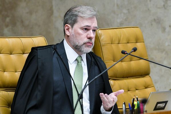 Ministro Dias Toffoli participa da sessão plenária do STF.  Julgamento do marco temporal