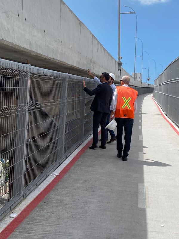Vistoria MPES à ciclovia e terceira ponte, com promotor Pedro Ivo por MPES