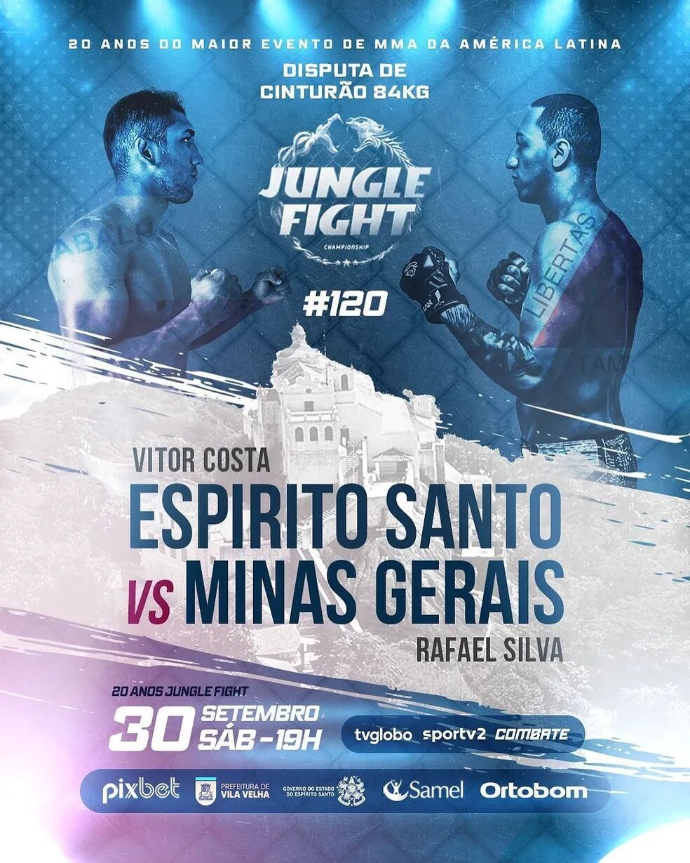 Maior competição de MMA da América Latina retorna ao Espírito Santo no próximo dia 30 de setembro, no Tartarugão, em Vila Velha