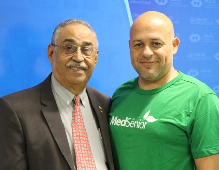 Adm. Flávio Celso Santos Rosa, Presidente do CRA-ES e Adm. Mely Filho, Vice presidente executivo da MedSênior