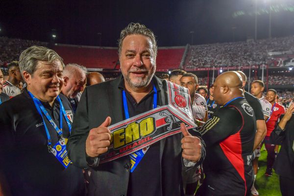 Elenco do São Paulo comemora título da Copa do Brasil no Morumbi por Paulo Souza/Divulgação