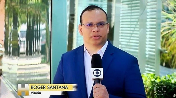 Roger Santana em reportagem exibida no Jornal Hoje, da Rede Globo