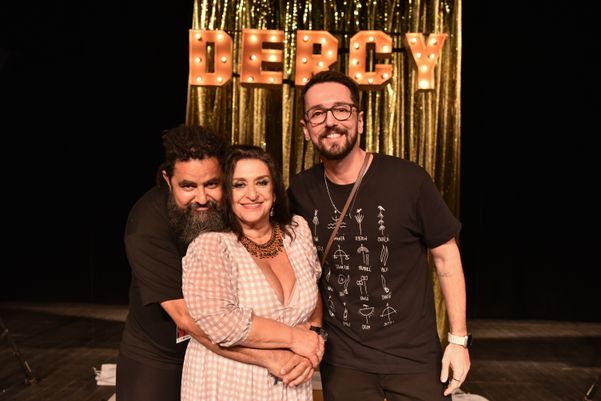 Paulo Marcel,  Grace Gianoukas e Wesley Telles