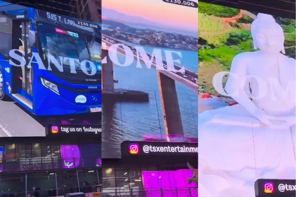 O capixaba Renan Mendes colocou pontos turísticos do ES na Times Square, em Nova York