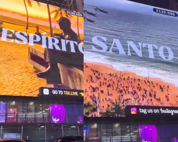 O capixaba Renan Mendes colocou pontos turísticos do ES na Times Square, em Nova York