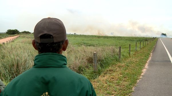 Fazendeiros fazem vigília para que fogo não atinja propriedades vizinhas em Linhares por Isaac Ribeiro