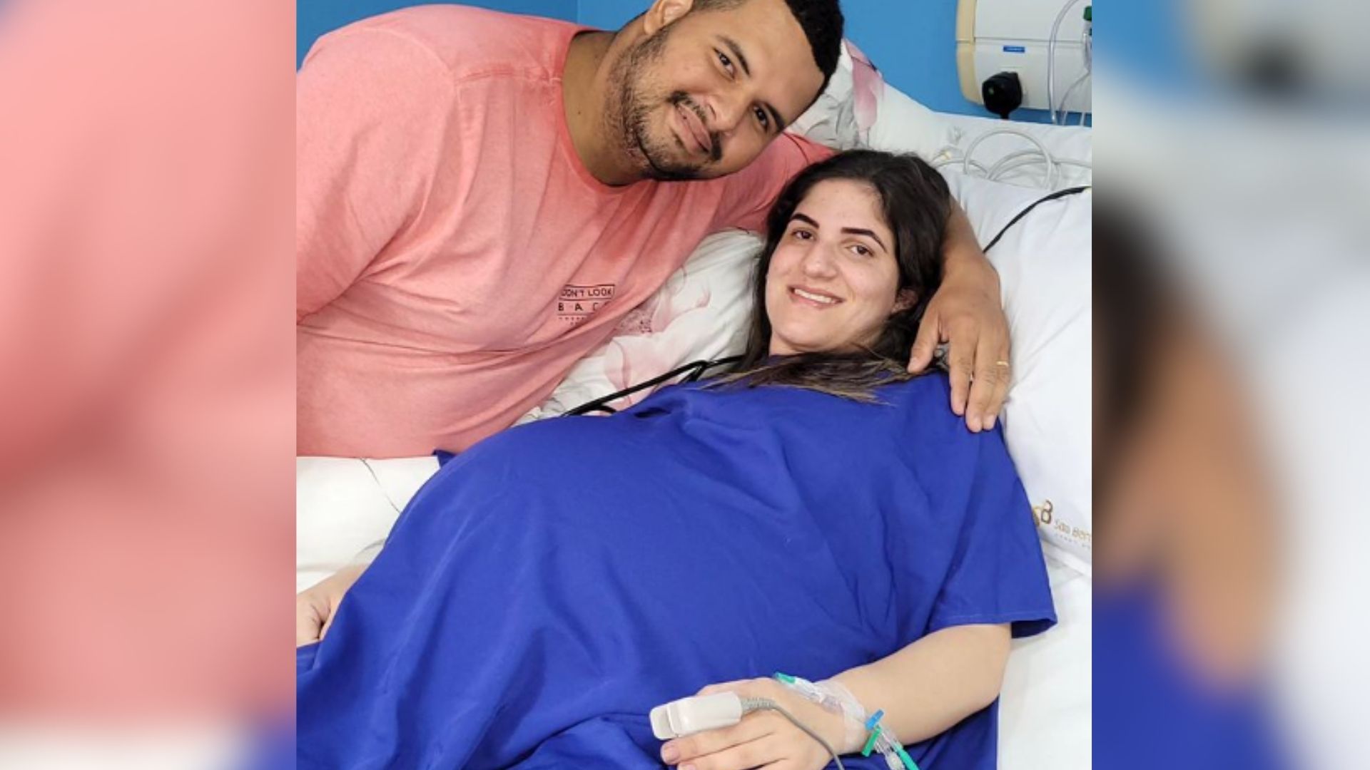 Bebês de Quezia Romualdo e Magdiel Costa nasceram neste domingo (1°), em um parto que durou apenas dez minutos
