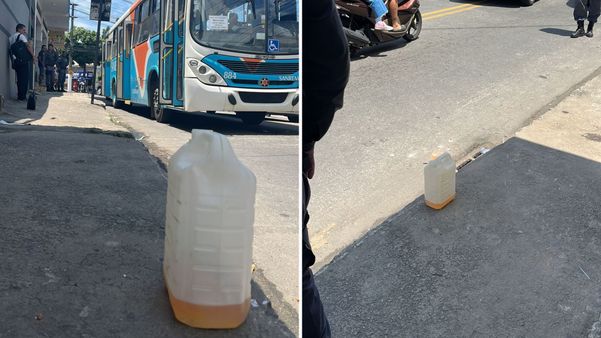 Galão de gasolina é apreendido após tentativa de incêndio a ônibus em Vila Velha