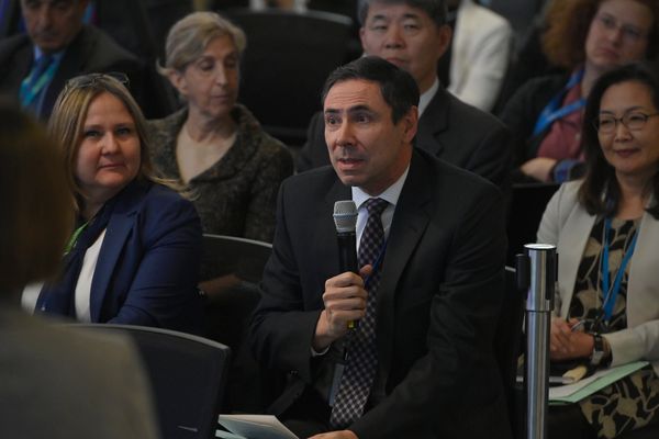 Embaixador Carlos Sérgio Sobral Duart e secretário do Itamaraty para África e Oriente Médio