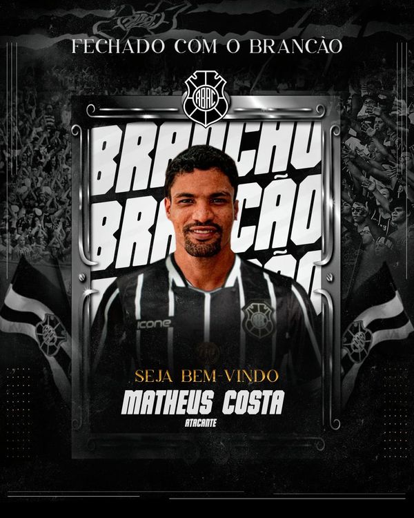Matheus Costa, novo reforço do Rio Branco
