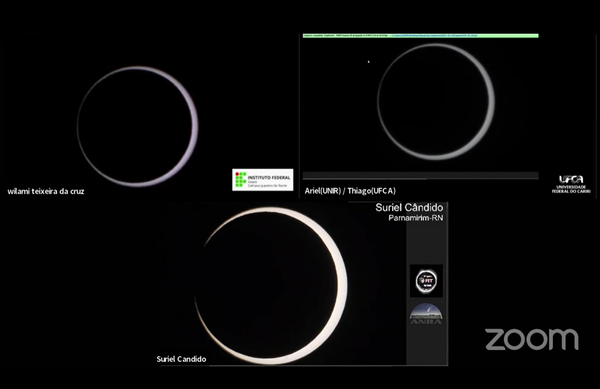 Eclipse solar anular visto em São Luís, no Maranhão por Reprodução/Observatório Nacional