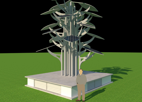 A árvore capta energia proveniente do sol para alimentar a região em que está integrada por Cpid/Divulgação