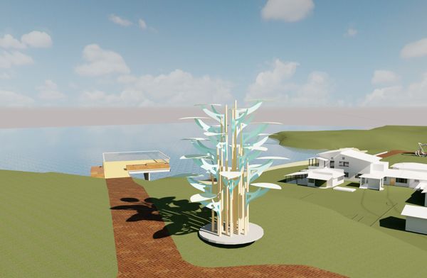 Projeto virtual da Árvore Solar no residência oficial do governador Renato Casagrande