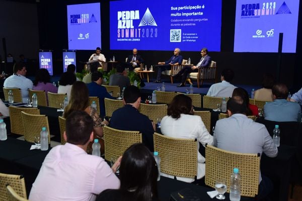 Painel sobre oportunidades para o ES no Pedra Azul 2023 por Carlos Alberto Silva