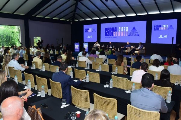 Painel sobre oportunidades para o ES no Pedra Azul 2023 por Carlos Alberto Silva