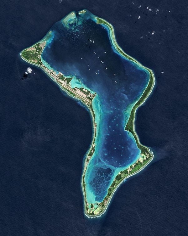 O canto das baleias foi ouvido pela primeira vez perto do atol Diego Garcia, no arquipélago de Chagos, ao sul das Maldivas