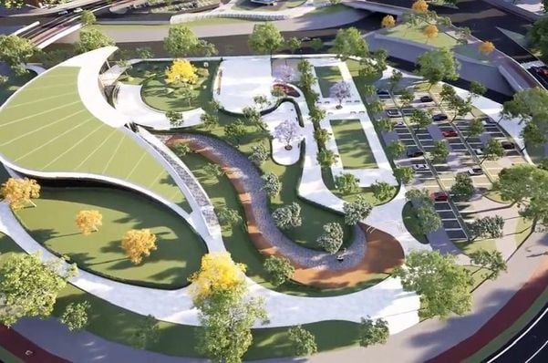 Área de 2.800 m² vai ganhar um centro cultural, cujo projeto foi apresentado após a inauguração do sistema viário, no sábado (28)