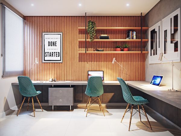 Home office do Residencial Argo Camburi, da Argo  por Argo/Divulgação