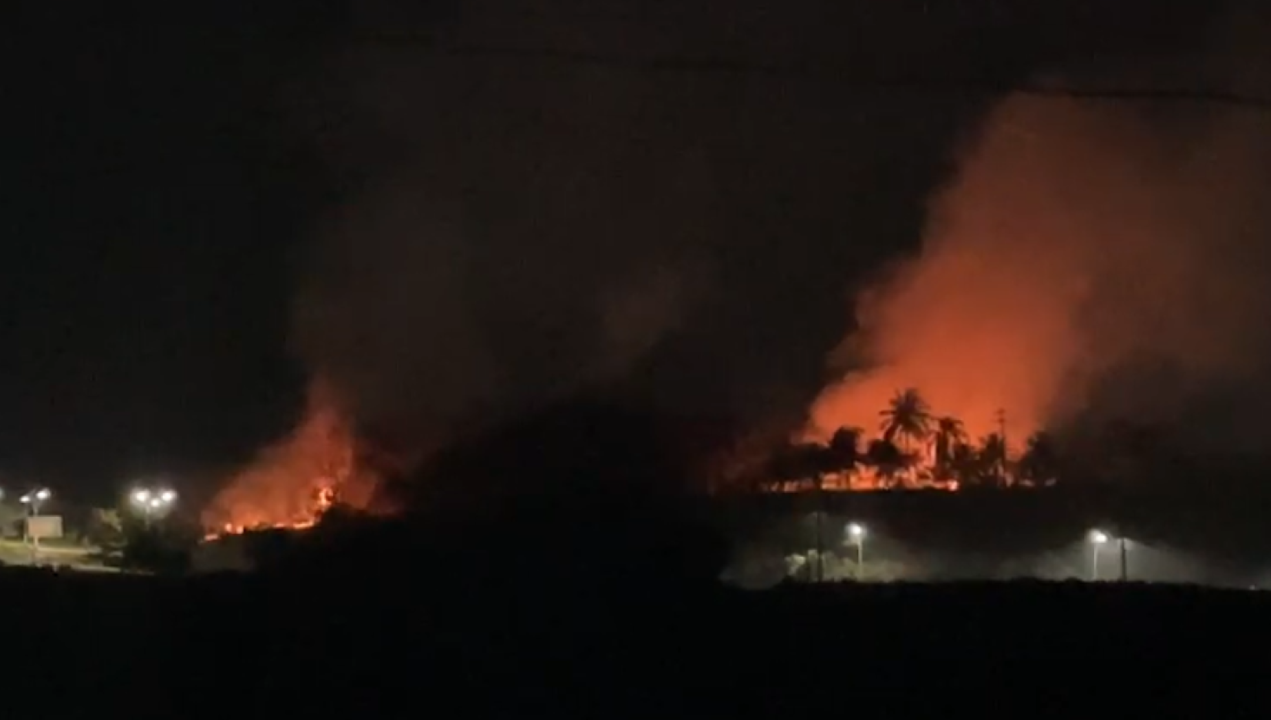 O Corpo de Bombeiros combateu as chamas e informou que 'grande parte' da área já havia sido queimada quando a equipe chegou ao local
