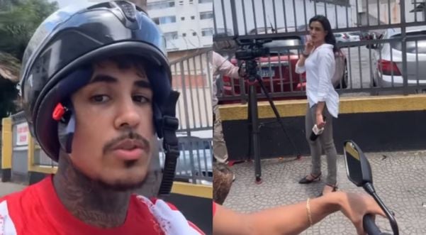 Mc Livinho encontra com reportagem da Globo na rua