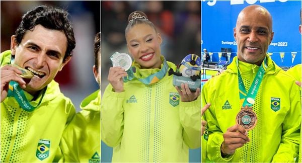 André Stein, Geovanna Santos e João Gomes conquistaram medalhas em Santiago