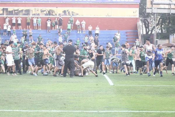 Torcida do Cruzeiro invadiu gramado após gol marcado pelo Coritiba