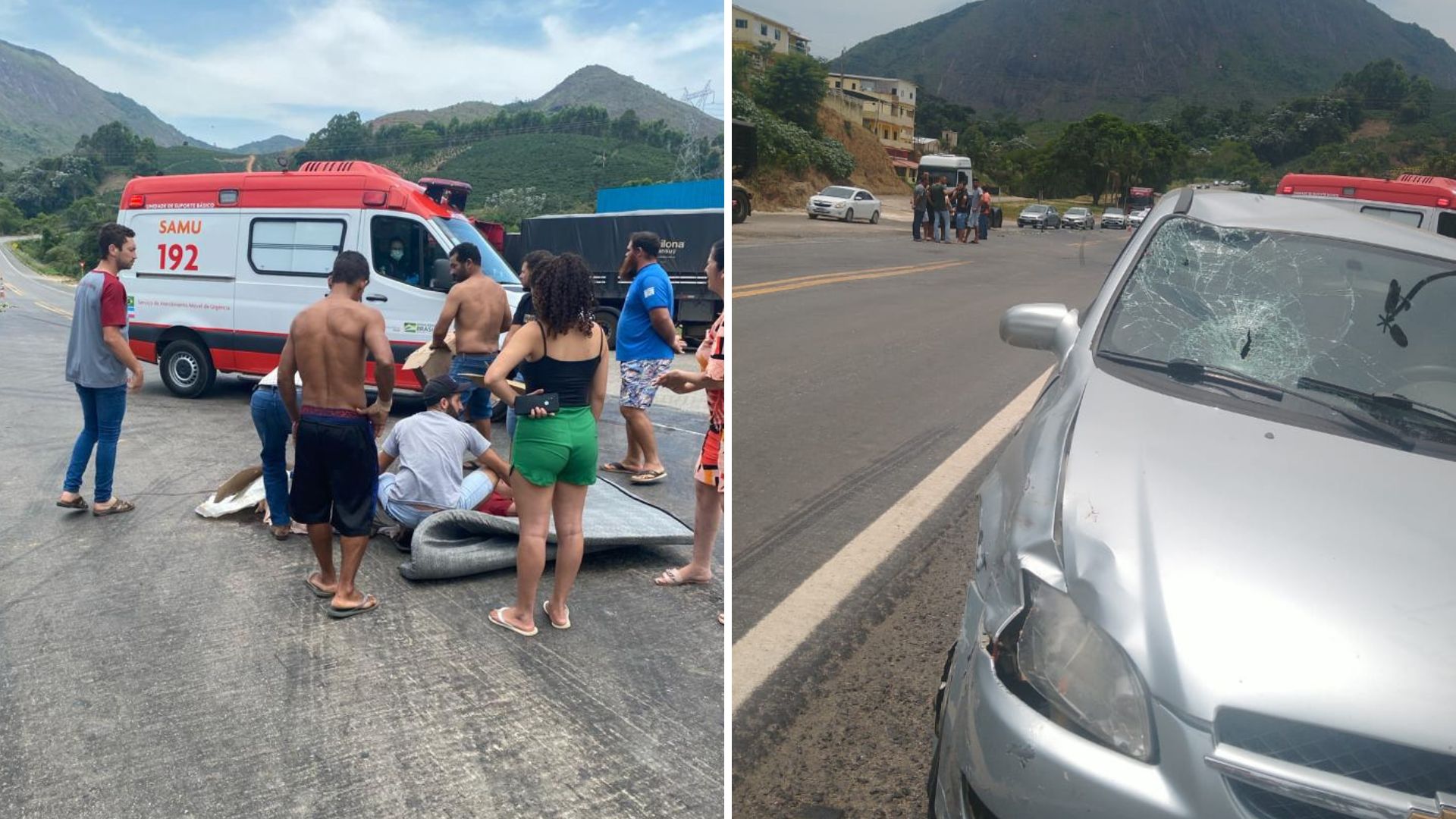 Condutor da moto, um jovem de 18 anos, foi socorrido para um hospital da região pelo Serviço de Atendimento Móvel de Urgência (Samu)