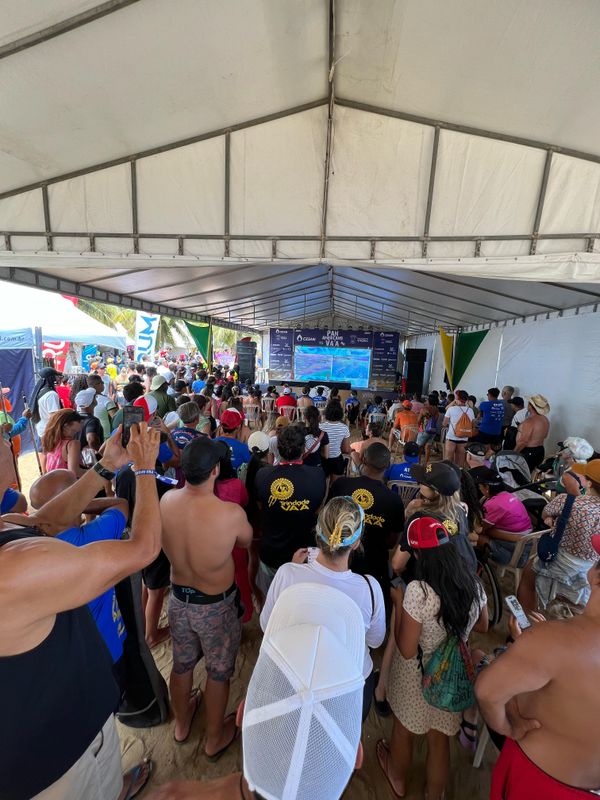 Confira imagens do Pan-Americano de Canoa Havaiana por FEVAAES/Divulgação