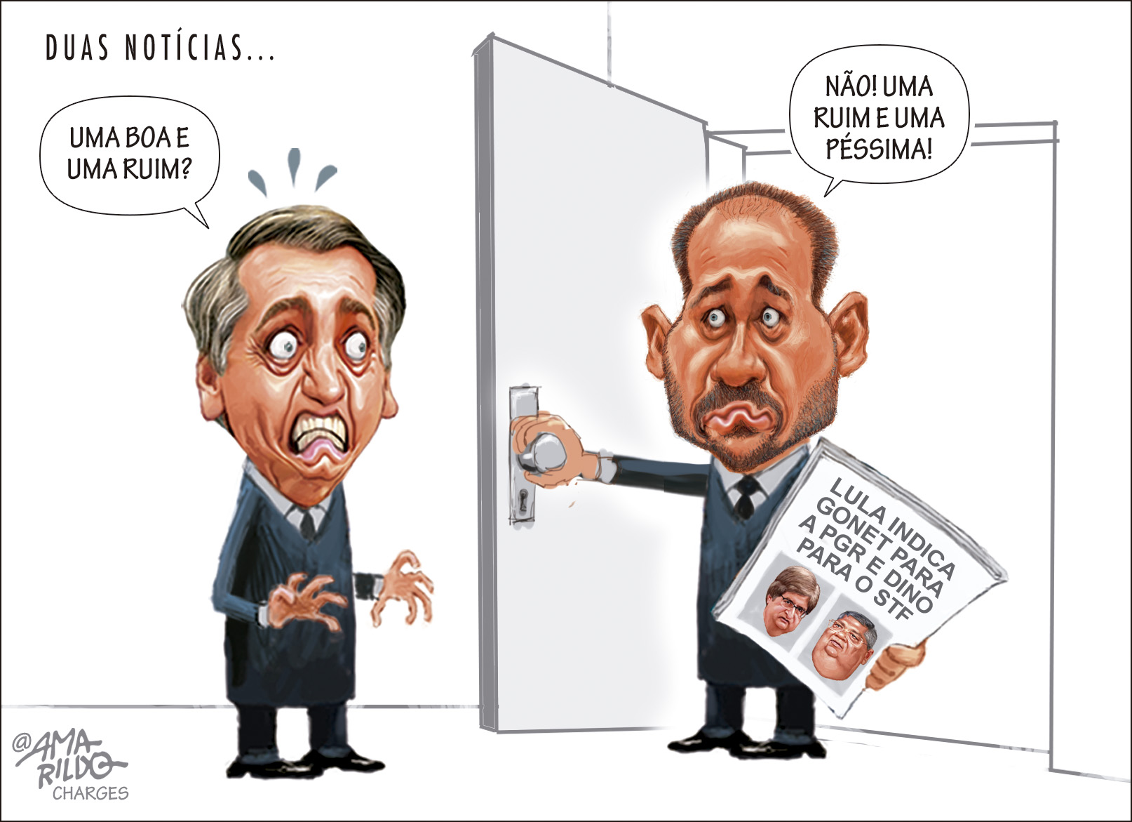 Confira a charge do Amarildo de 28/11/2023