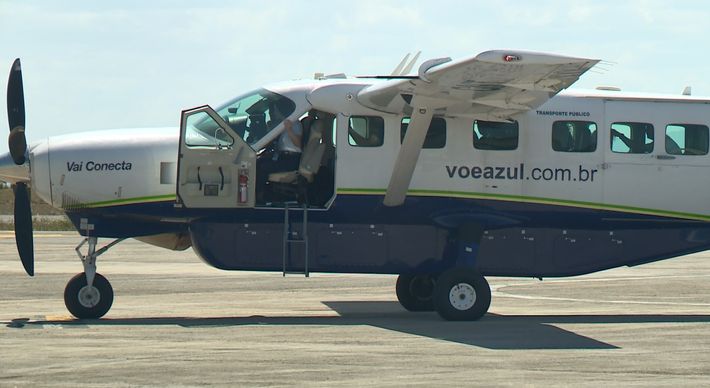 Avião, modelo Cessna Grand Caravan, pousou por volta das 14 horas no aeroporto linharense, após ter decolado de Confins com nove passageiros, nesta segunda (4)