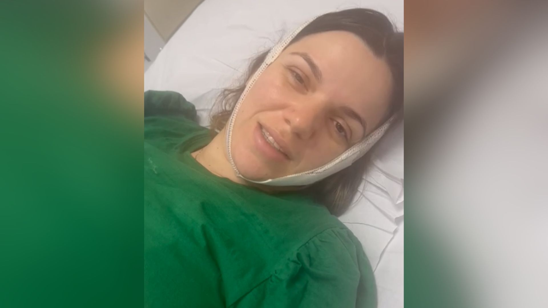 Em vídeo gravado no hospital em que está internada em Vitória, Clesiane diz necessitar da cirurgia uma vez que a fratura sofrida no crânio compromete parcialmente sua coordenação motora