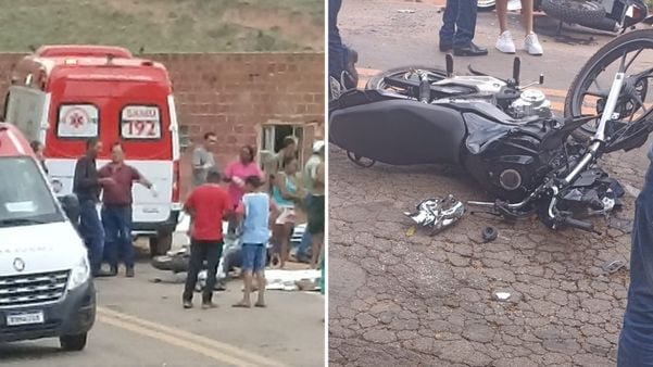 Piloto morre e outras duas pessoas ficam feridas em acidente entre motos 