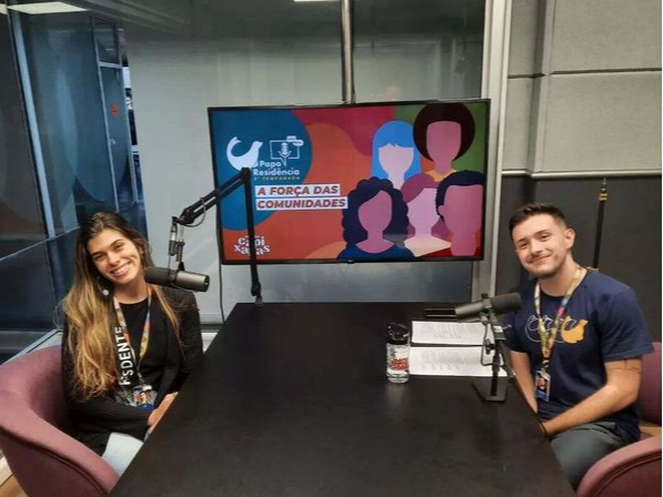 Gabriel Mazin e Isabelle Oliveira no papo residência