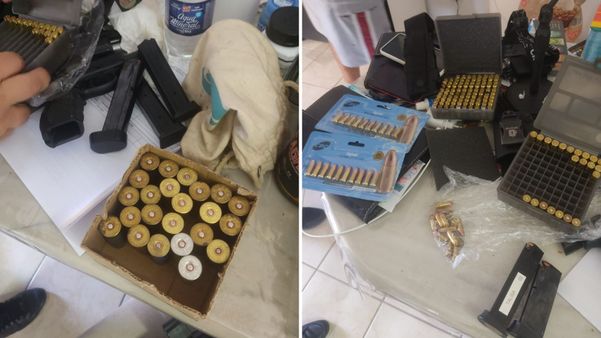 Quase 200 munições e um distintivo da Polícia Civil foram recuperados