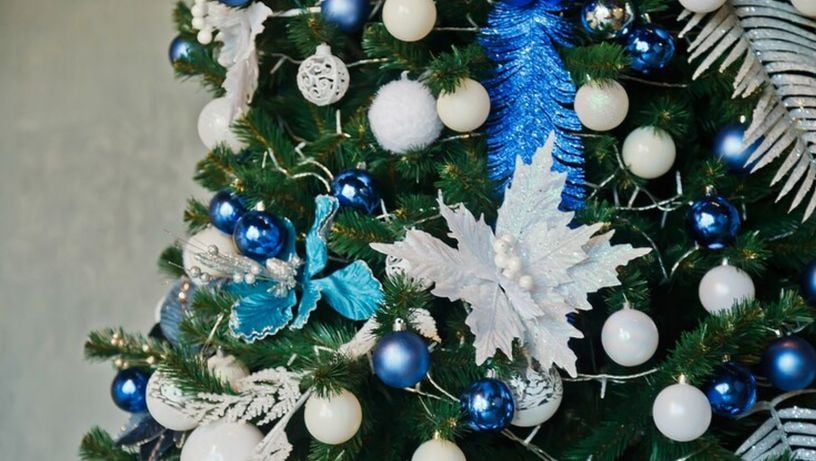 Árvore de natal azul