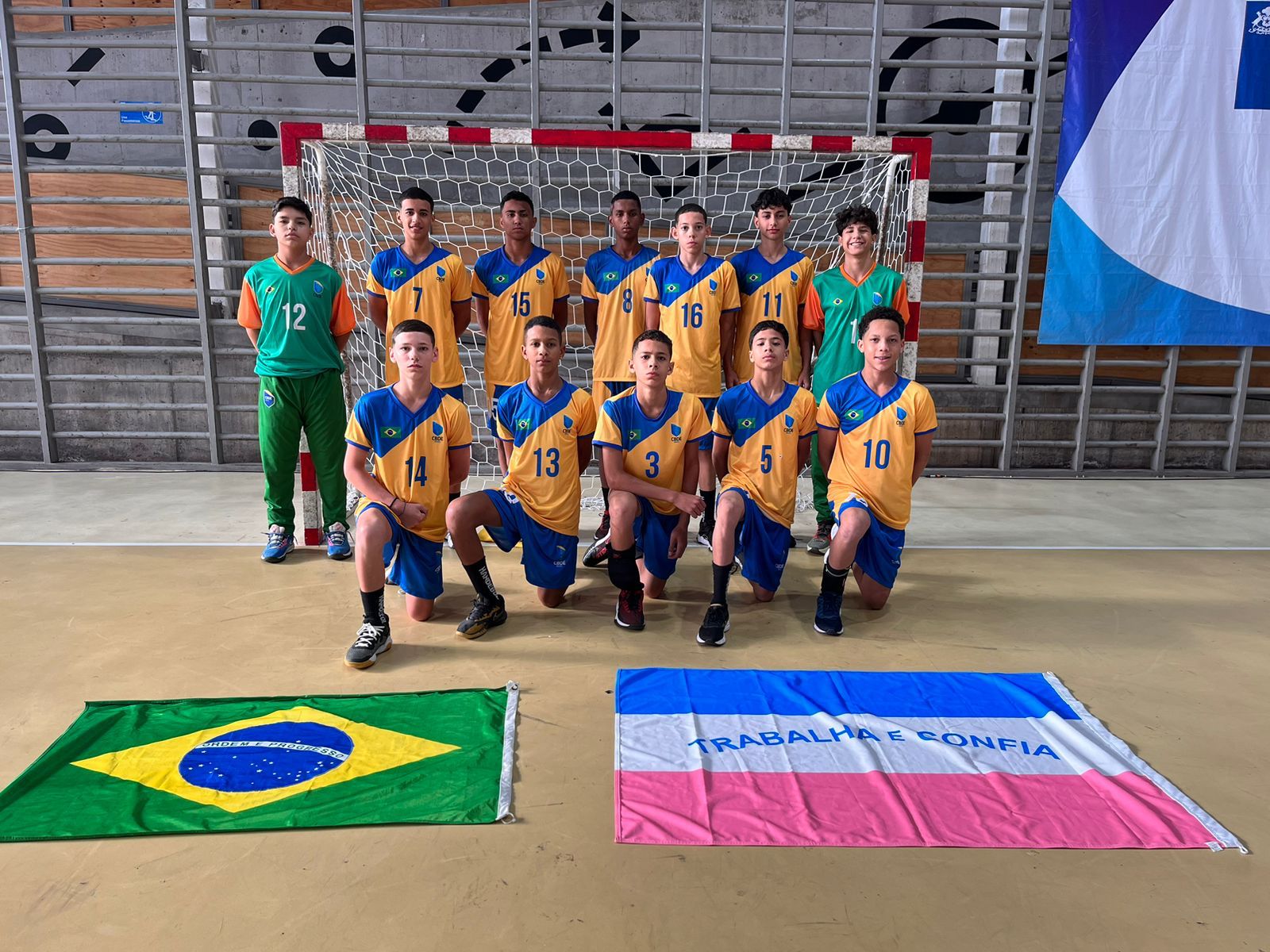 Wender Rocha, Brayan Litig e Ana Elizia fazem parte da delegação do Brasil na competição, além do time de handebol masculino da Escola Irmã Feliciana Garcia, de Vila Velha