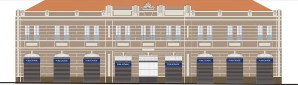 Imagem do Mercado Capixaba a partir da Av. Jerônimo Monteiro, de autoria da CRU/ Prefeitura Municipal de Vitoria