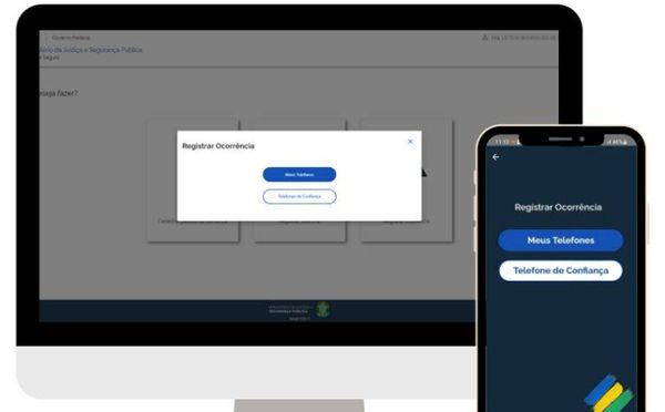 É possível registrar ocorrências sobre aparelhos previamente cadastrados no smartphone ou na internet, a partir do sistema gov.br por Reprodução/Governo federal
