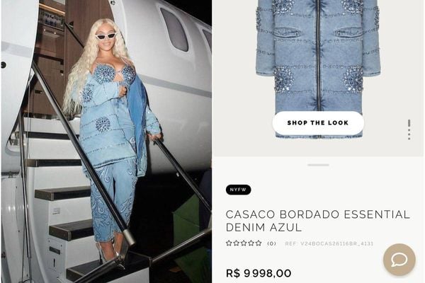  Beyoncé desembarca em Salvador com look da marca PatBO 