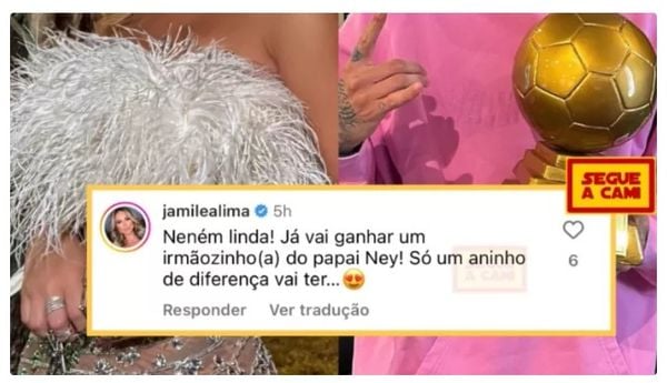 Postagem de Jamile comentando que Neymar seria pai pela terceira vez causou polêmica
