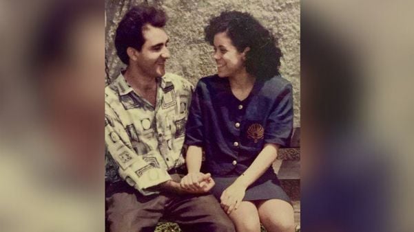 Delzito Lima e a esposa, Valeska de Paula, no casamento há 30 anos