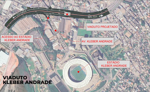 Projeções mostram como vai ficar novo viaduto em Cariacica por Prefeitura de Cariacica/Divulgação