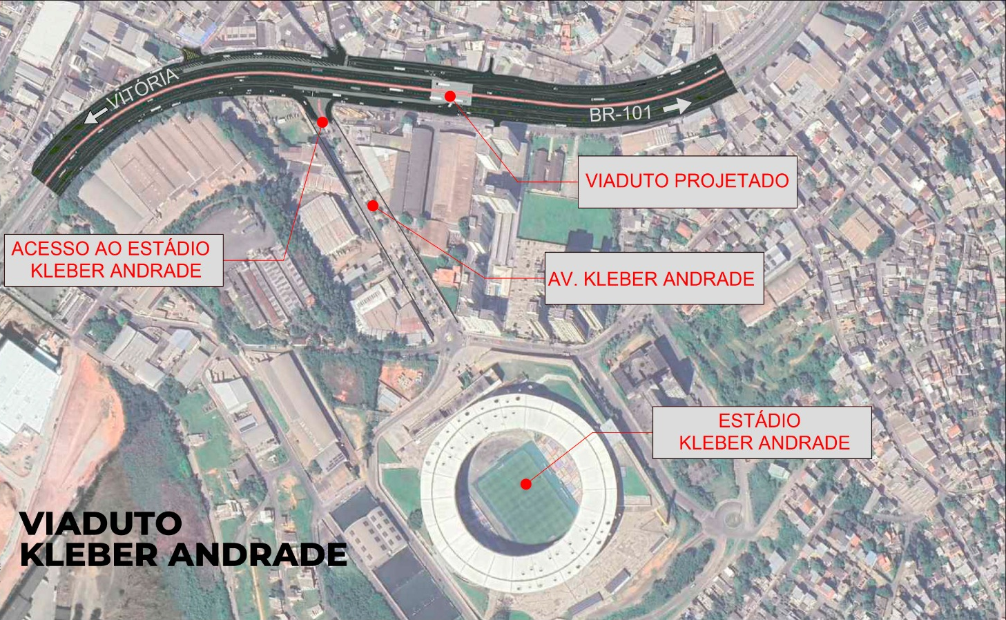 Projeções mostram como vai ficar novo viaduto em Cariacica(Prefeitura de Cariacica/Divulgação)