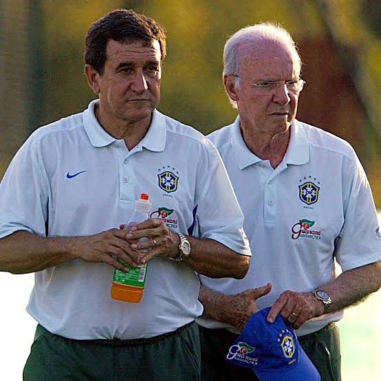 Carlos Alberto Parreira e Zagallo durante a Copa do Mundo de 2006