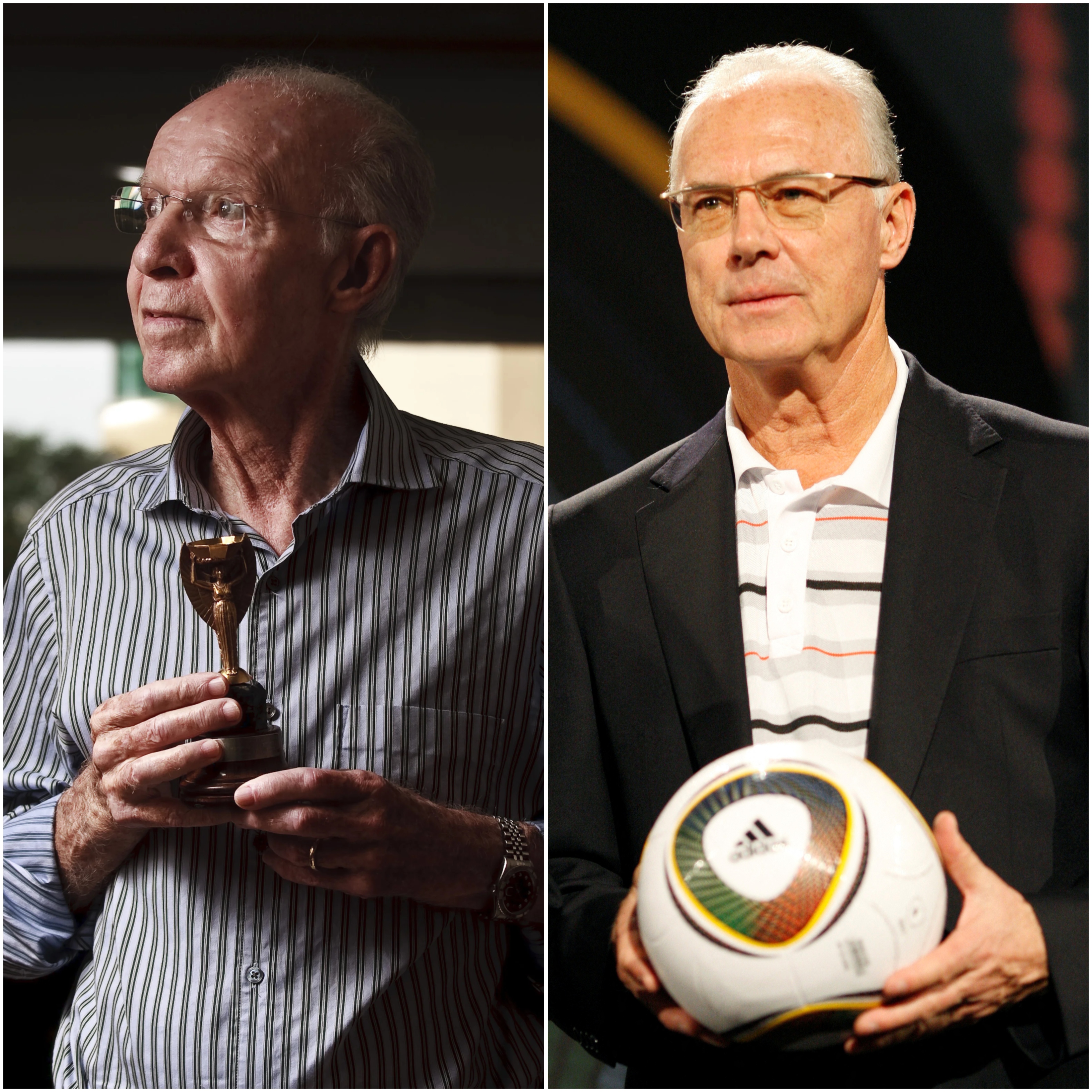 Zagallo e Beckenbauer faziam parte de um seleto grupo de jogadores que conquistaram a principal competição do esporte nas duas funções