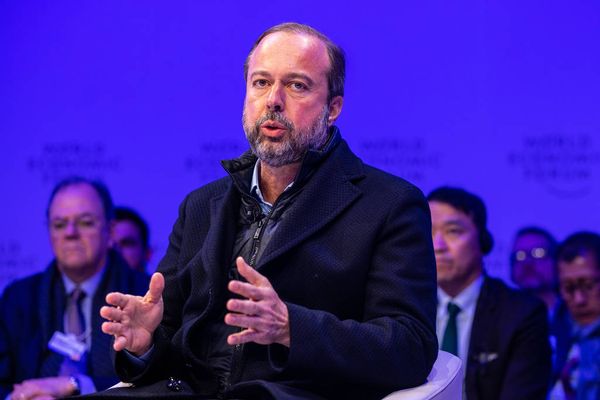 O ministro de Minas e Energia, Alexandre Silveira, durante reunião anual do Fórum Econômico Mundial, em Davos